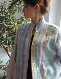 summer pastels jacket on model