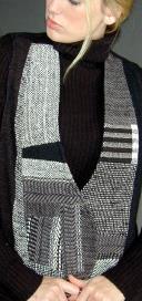 black and white vest